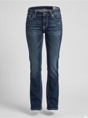BKE Payton Women's Dark Blue Wash  straight leg Jeans size 26R low rise western